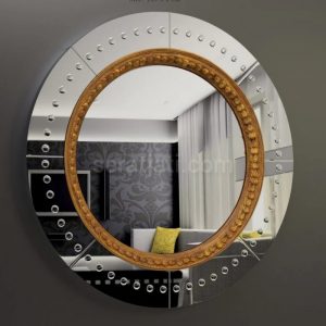Aesthetic round venetian mirror