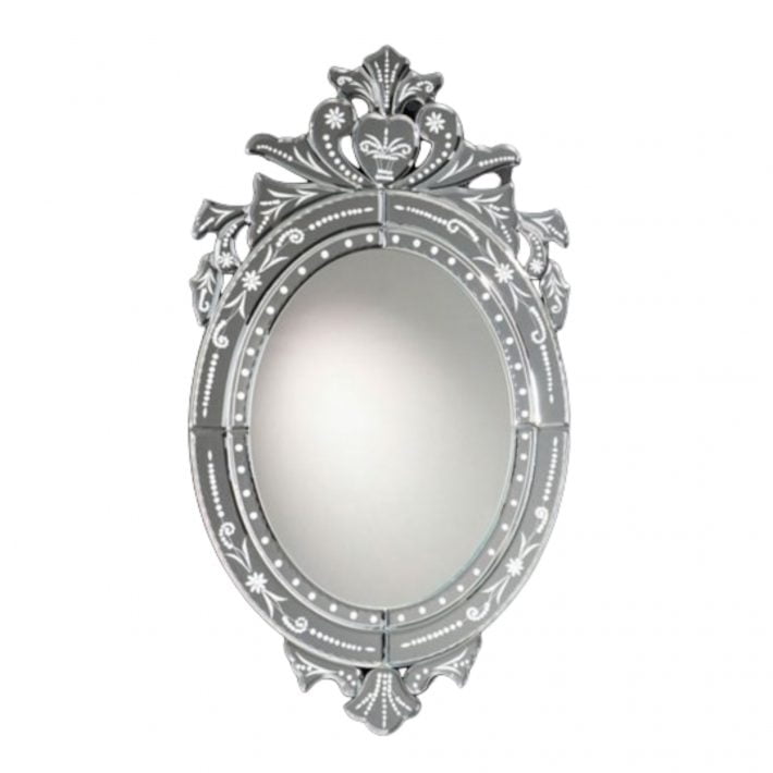 Aish Oval Crown Venetian-Style Mirror